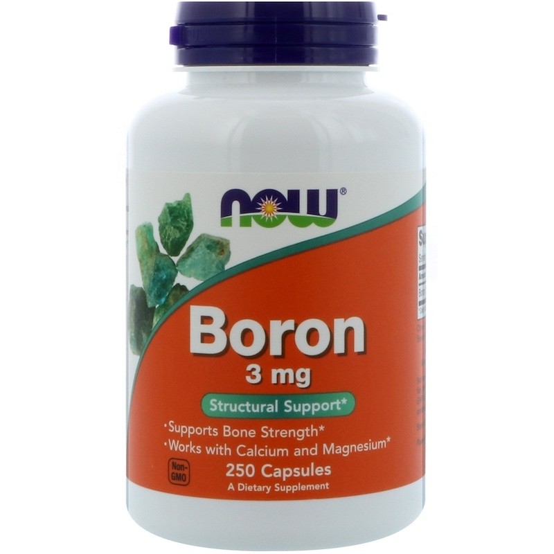 Boron 3mg 250vcaps NOW Foods
