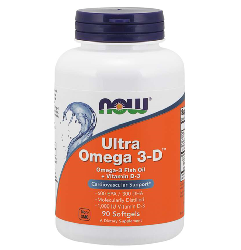 Ultra Omega 3-D 90 Softgels NOW Foods