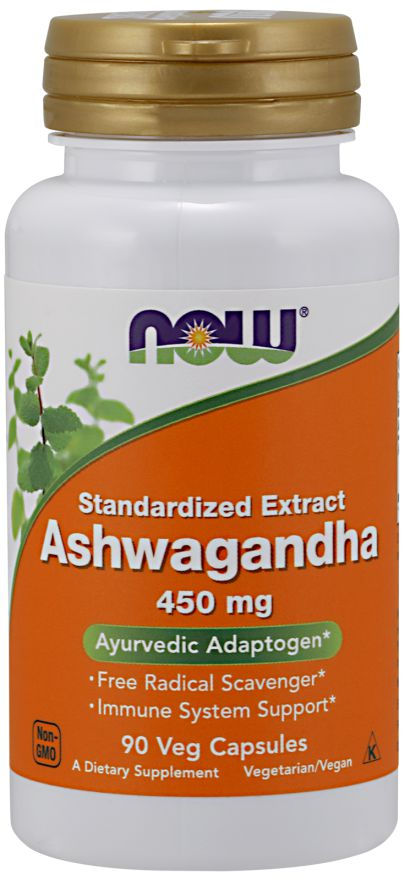 ASHWAGANDHA EXT 450MG 90 vcaps Now Foods
