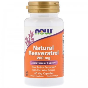 RESVERATROL 200mg 60 VCAPS NOW Foods